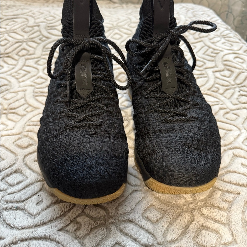 Nike Kids Black Sneakers with Tan Sole